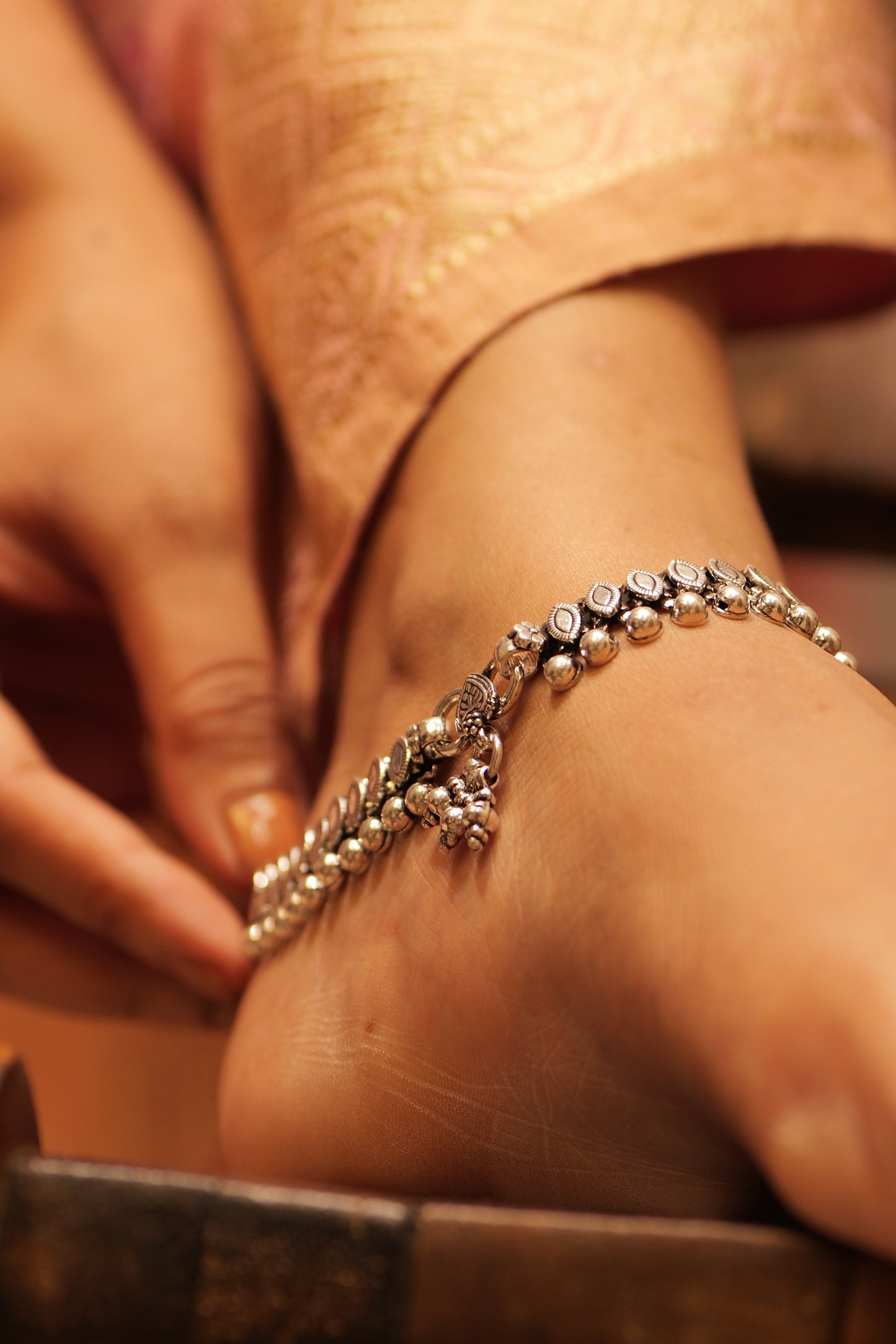 Aadhya Intricate Ball Detailing Anklet Pair