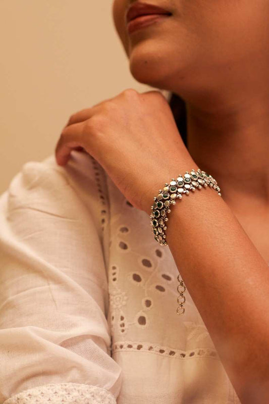 Tattva Green Jadau Vintage Bracelet