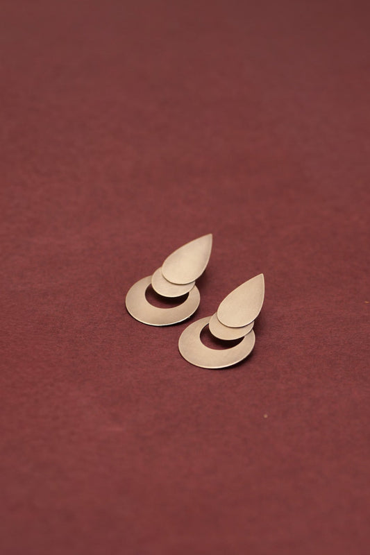 Anokhi Matte Dual-Layer Statement Earring