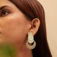 Anokhi Matte Dual-Layer Statement Earring