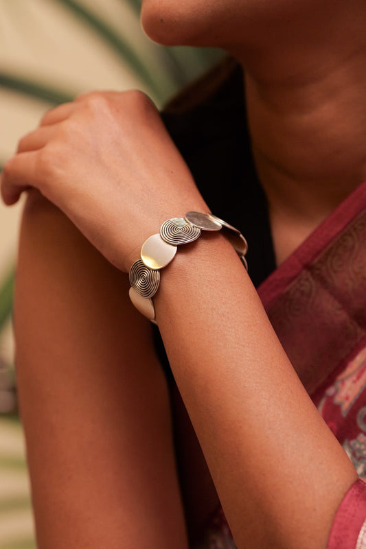 Aadhya Tribal Concentric Circles Kada