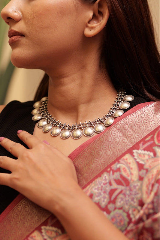 Anokhi Vintage Coin Silver Necklace