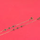 Aadhya Green Flower Anklet Pair
