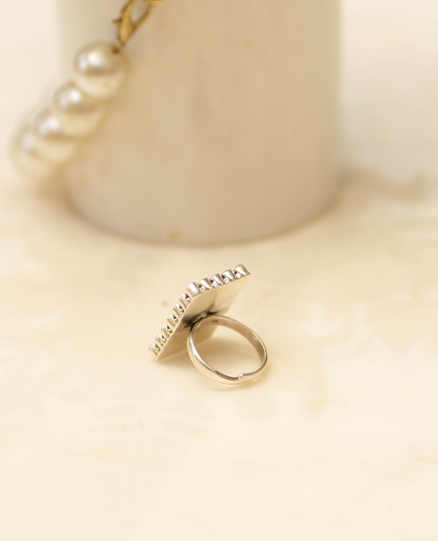 Classic Turquoise Jadau Cocktail Ring