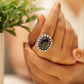 Timeless Black Jadau Cocktail Ring