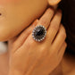 Timeless Black Jadau Cocktail Ring
