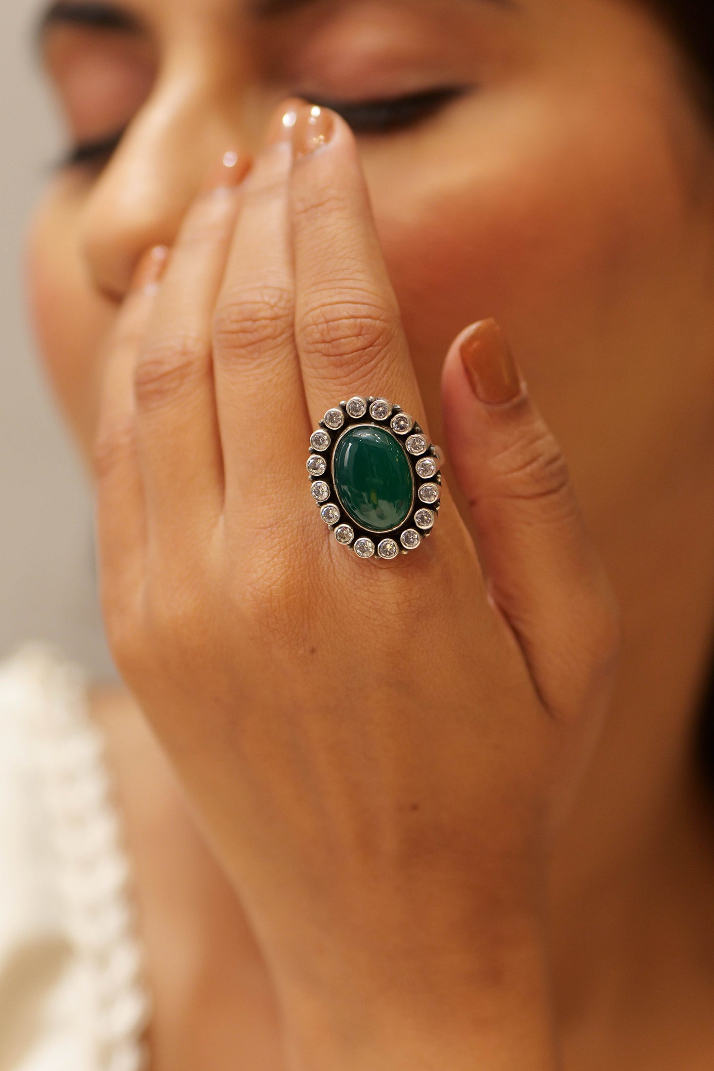 Timeless Green Jadau Cocktail Ring