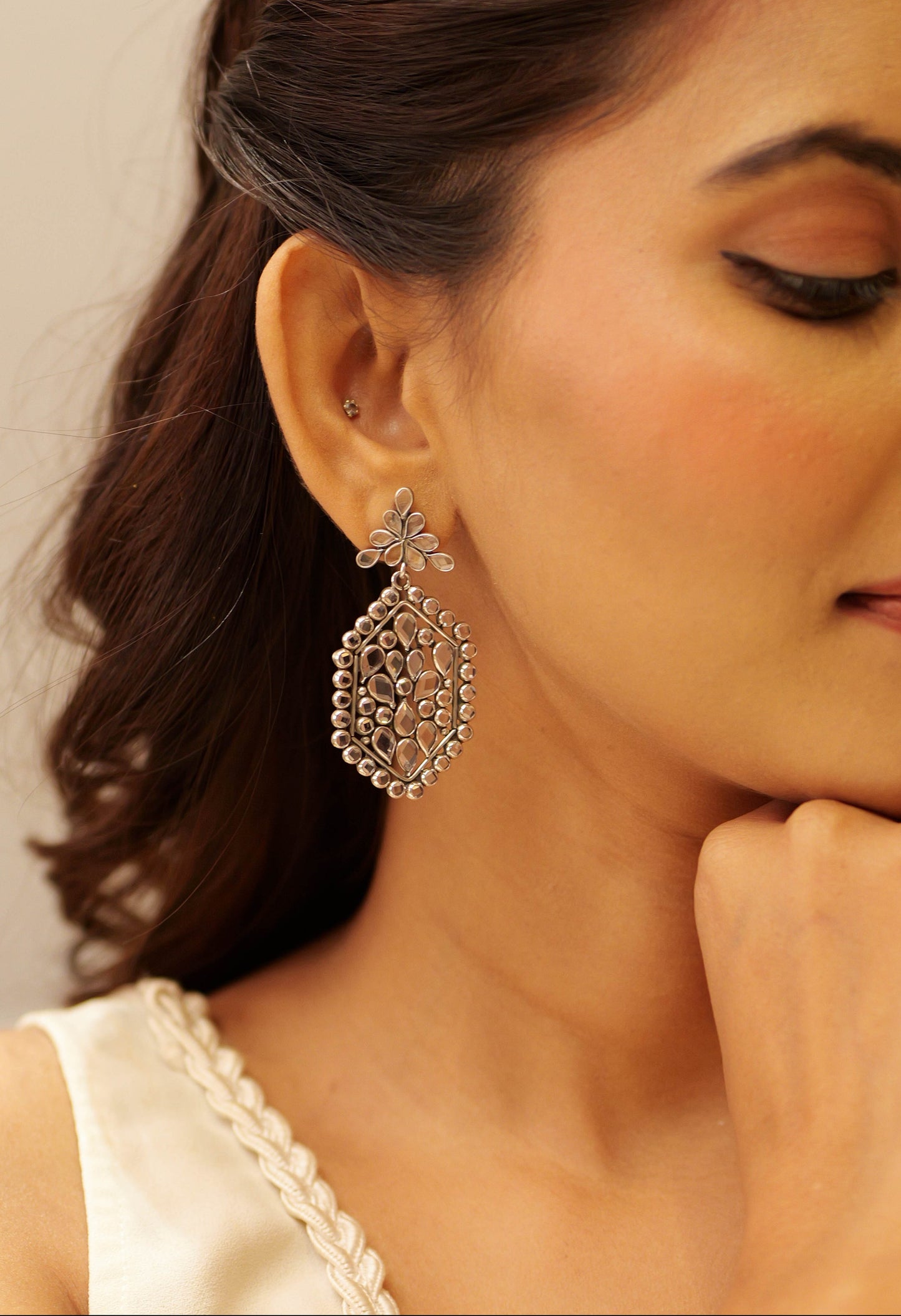 Fine Lustre Twinkling Drop Earrings