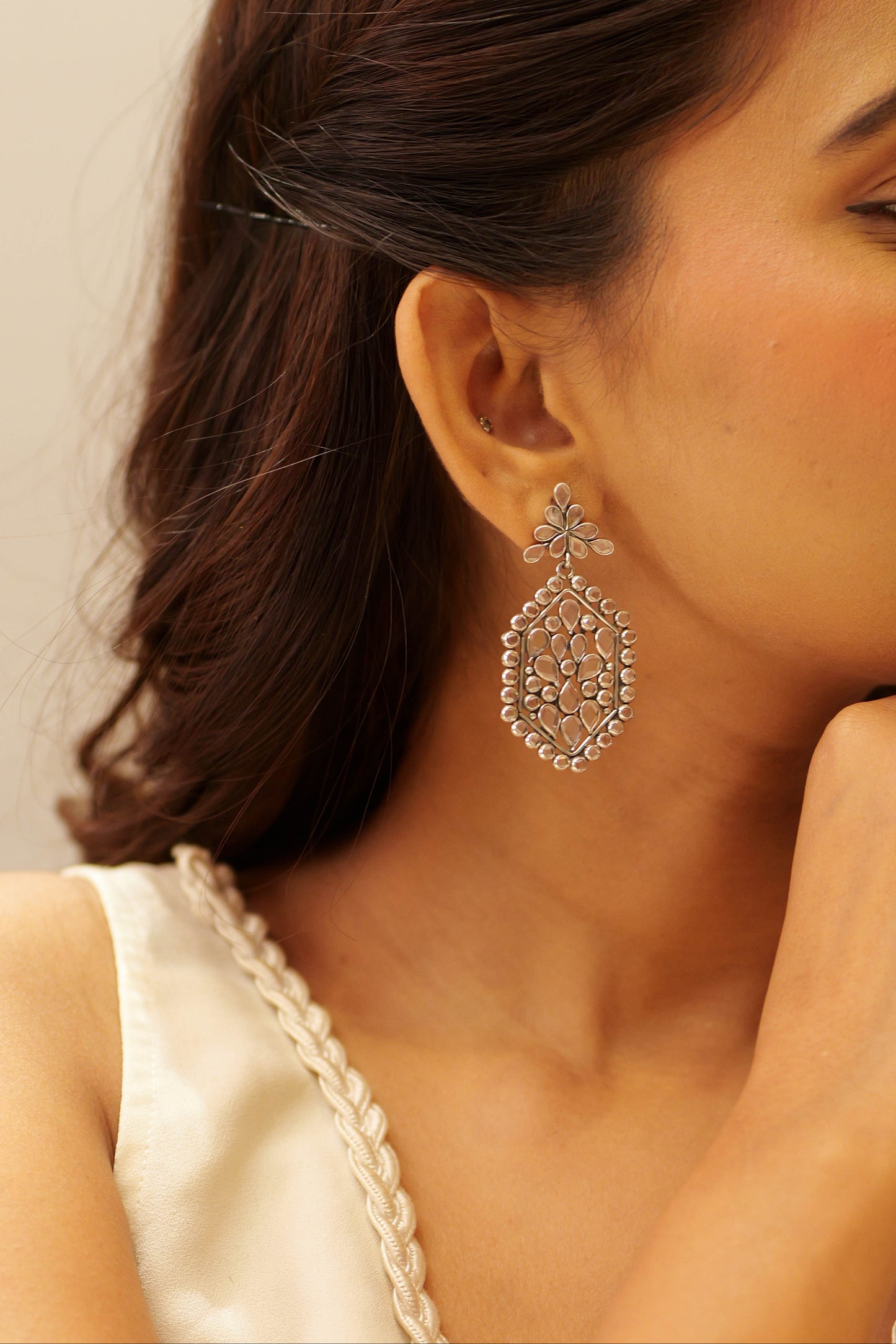 Fine Lustre Twinkling Drop Earrings