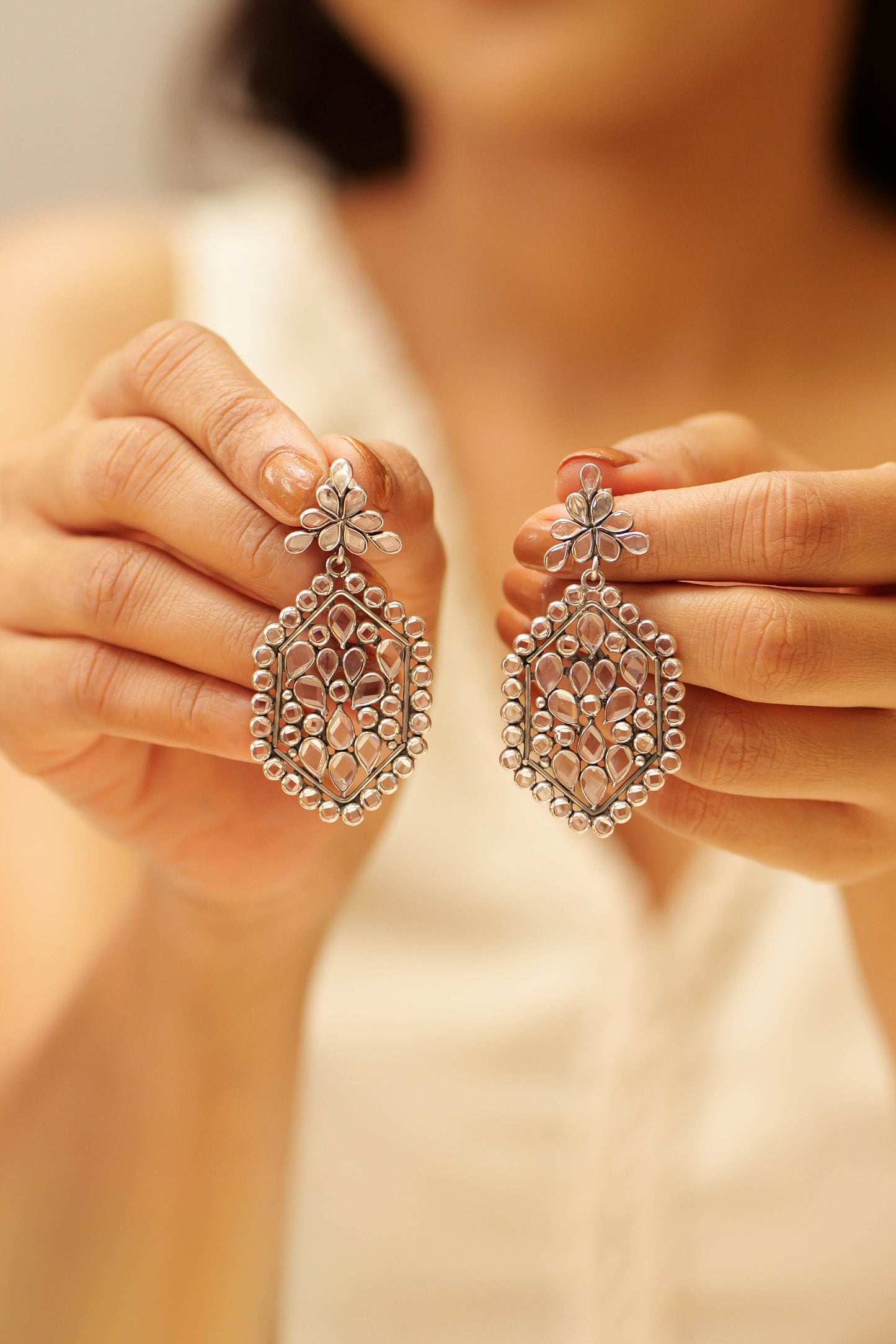 Fine Lustre Twinkling Drop Earrings
