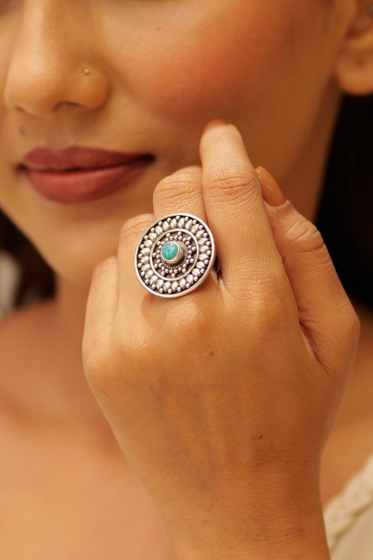 Anokhi Turquoise Mandala Ring
