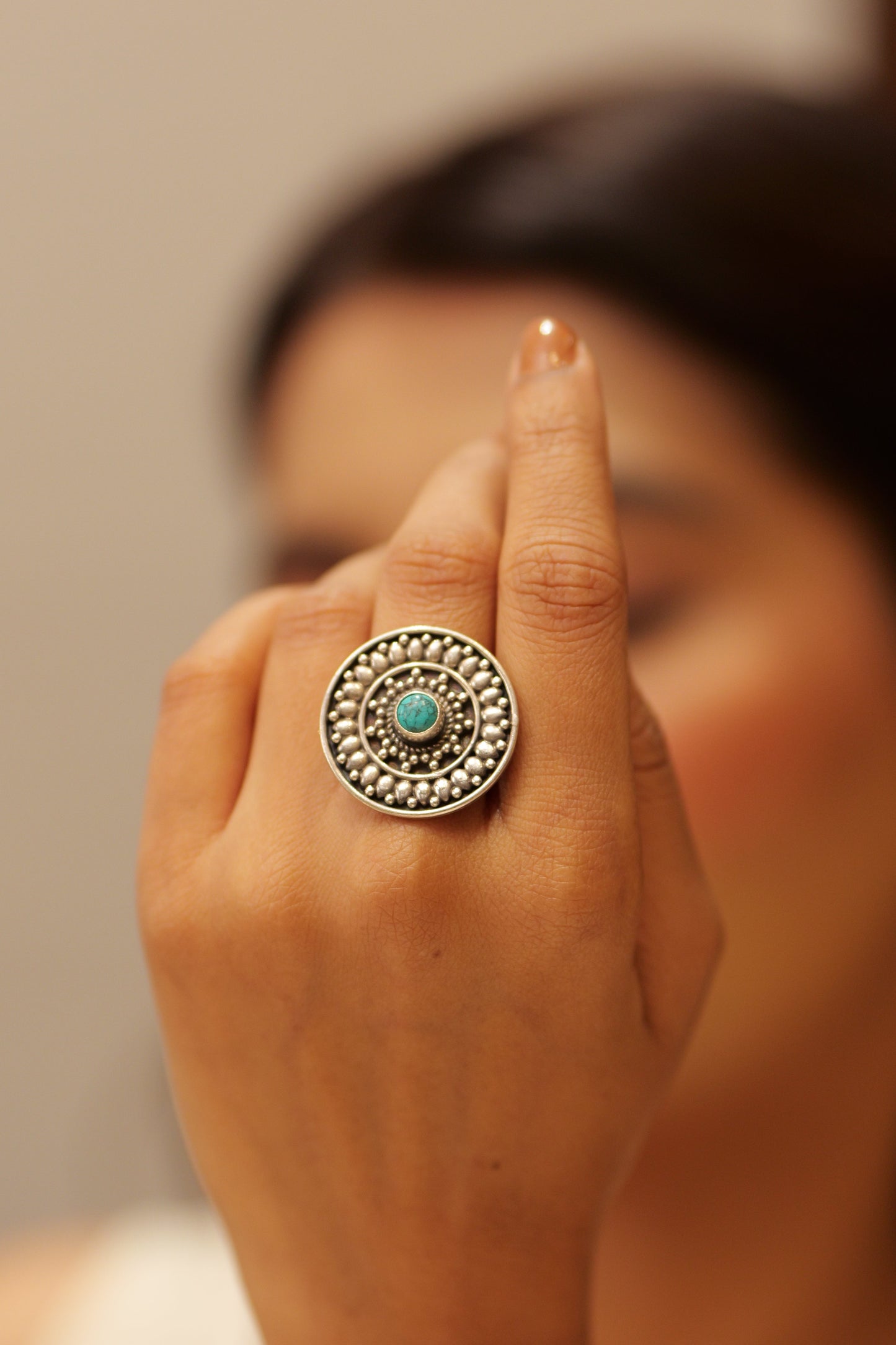 Anokhi Turquoise Mandala Ring