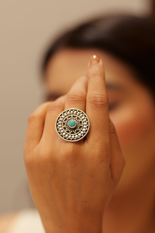 Anokhi Turquoise Mandala Ring