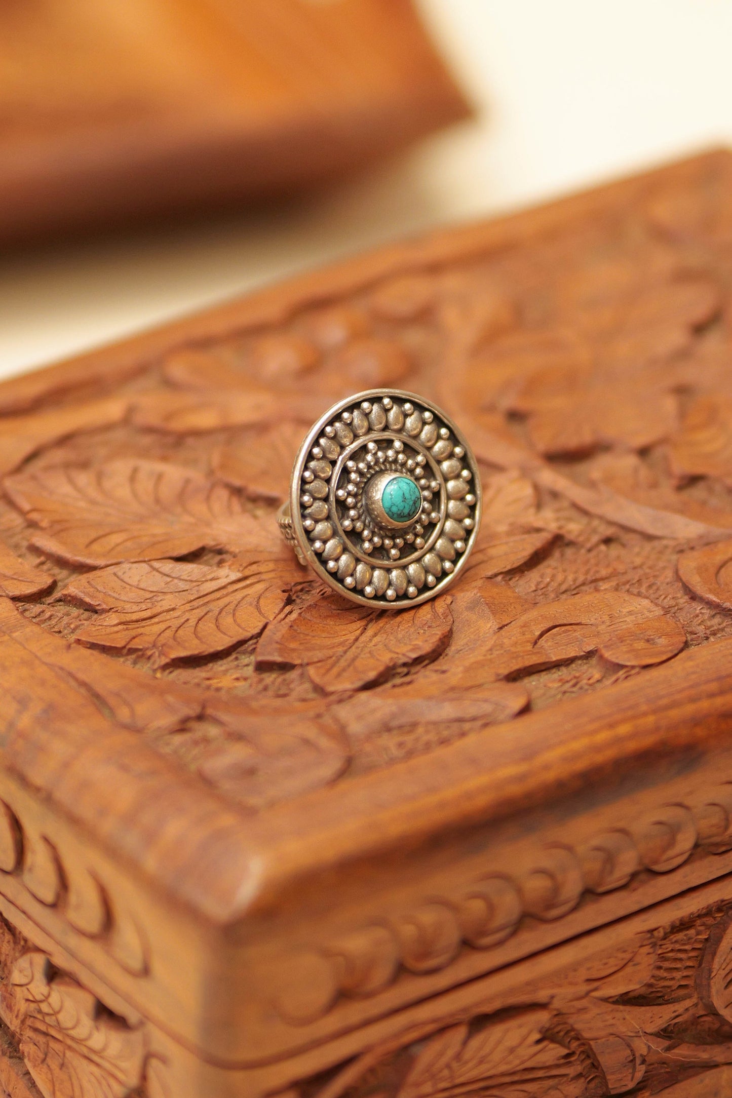 Anokhi Turquoise Mandala Ring