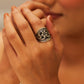 Anokhi Floral Engraved Band Ring