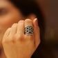 Anokhi Floral Engraved Band Ring