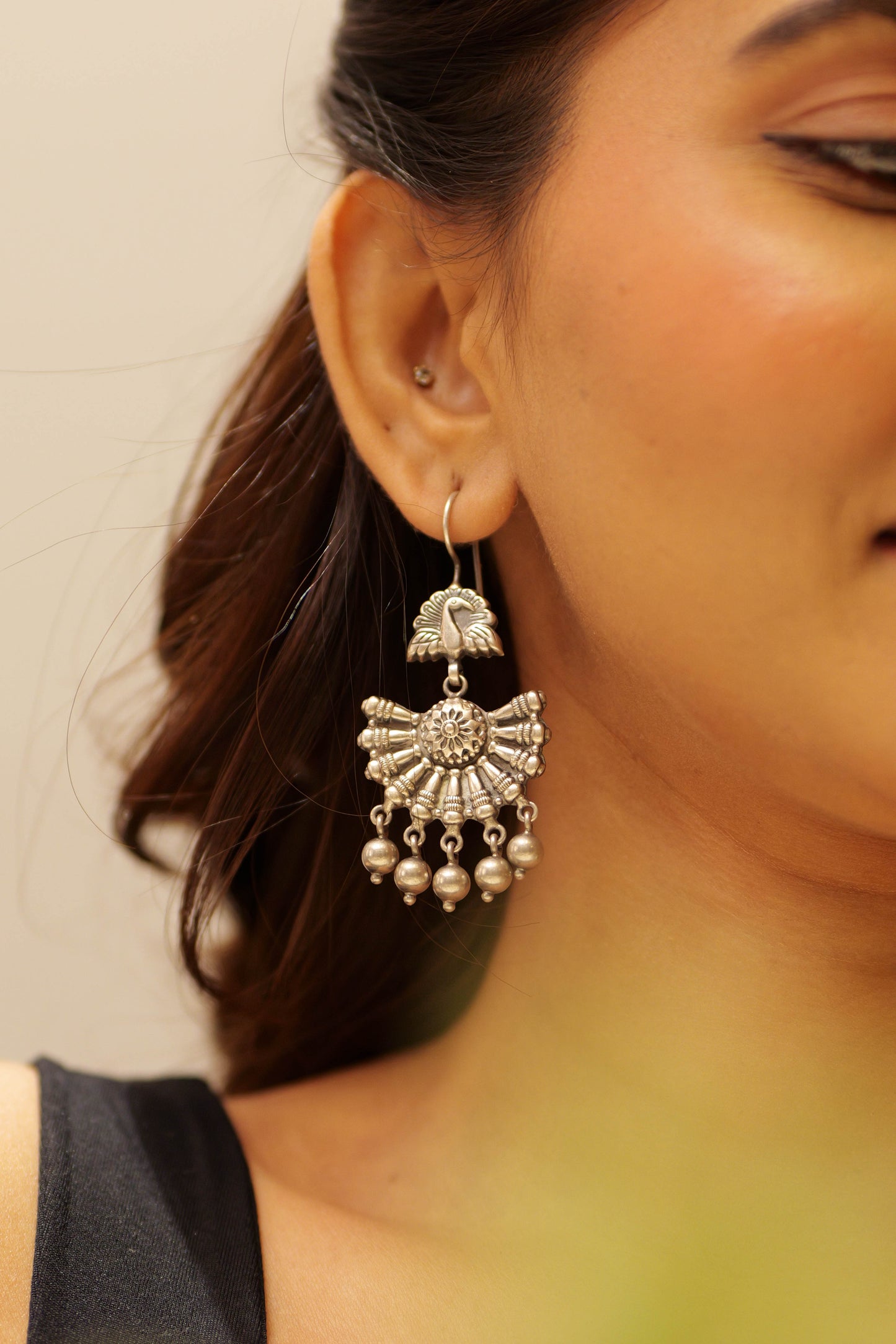 Anokhi Peacock Drop Earrings