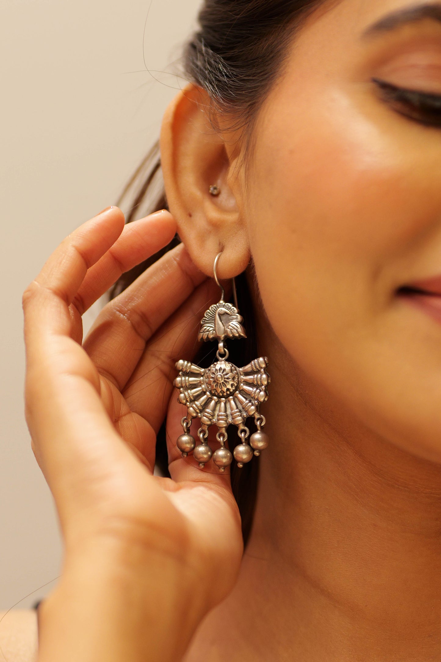 Anokhi Peacock Drop Earrings