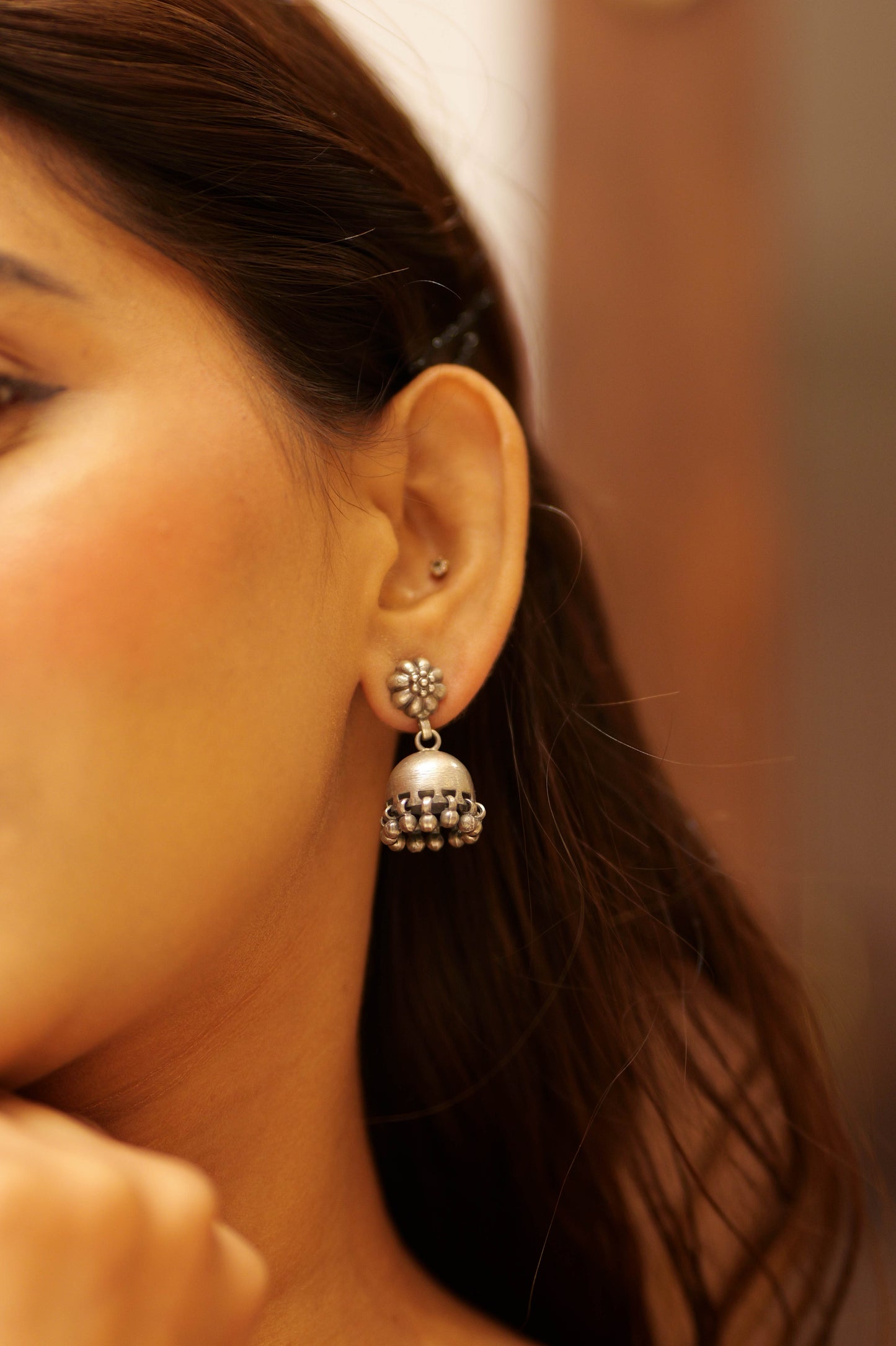 Mishi Intricate Matte Jhumki