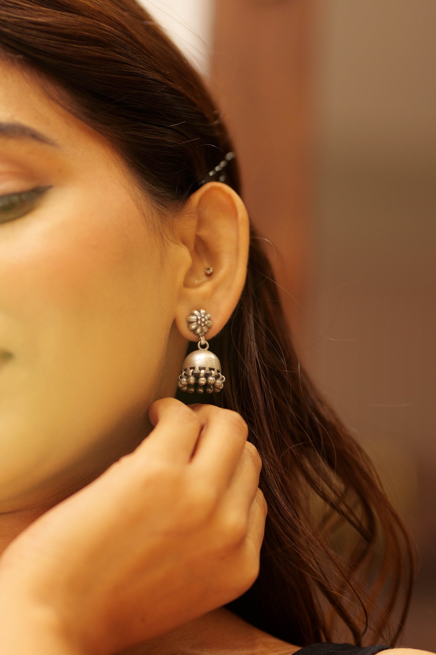 Mishi Intricate Matte Jhumki
