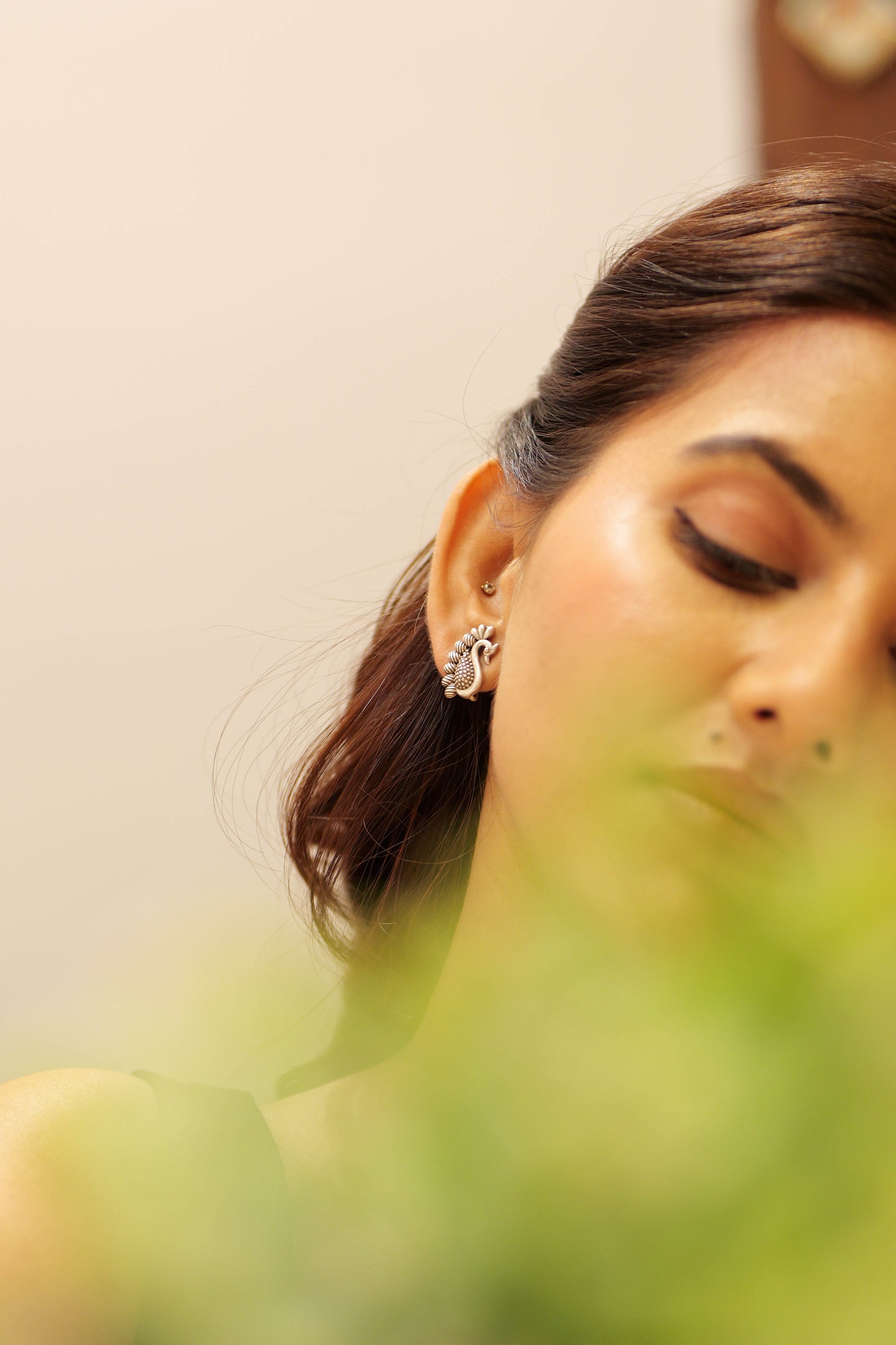 Anokhi Peacock Stud Earrings