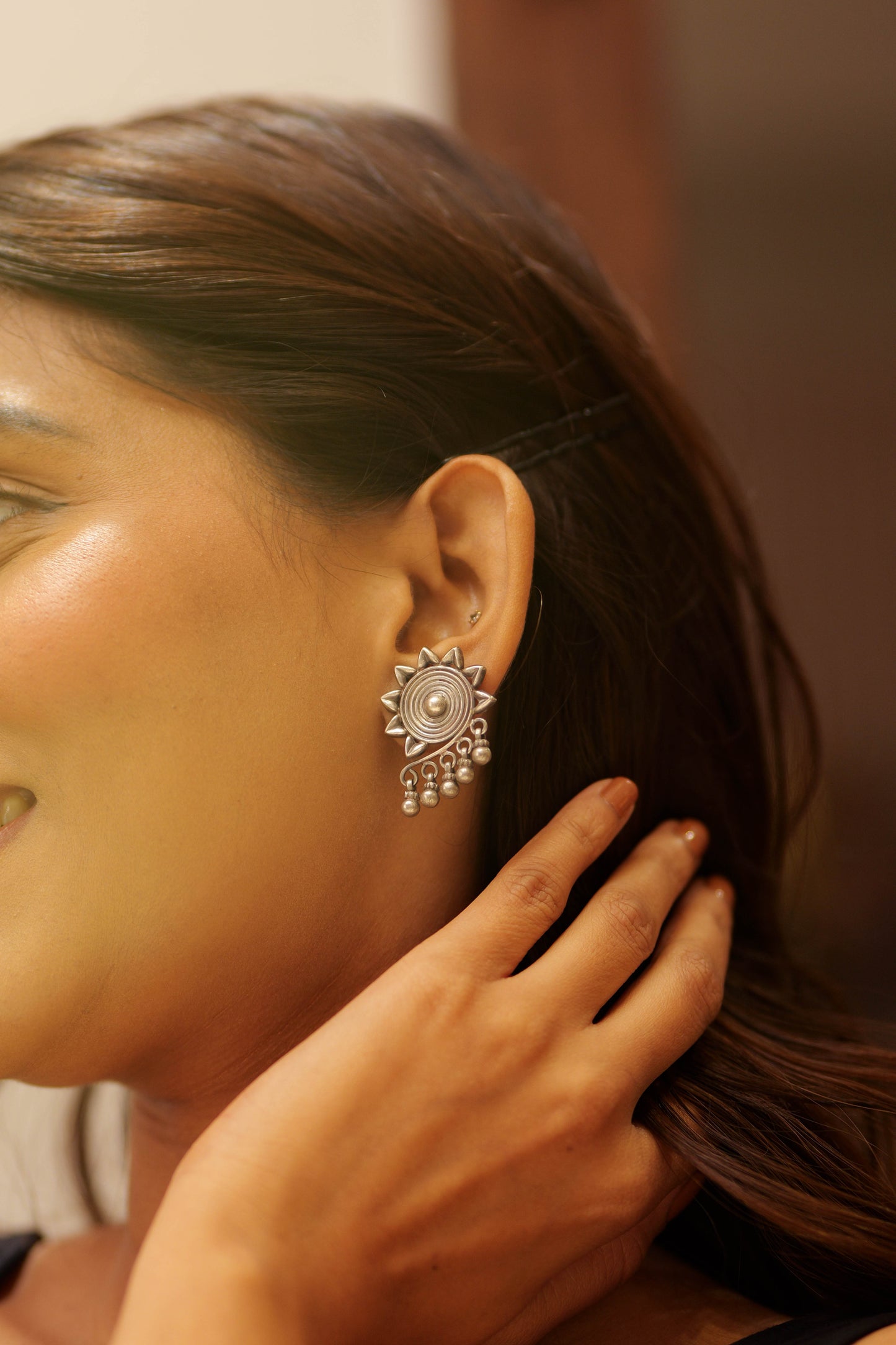 Aadhya Spiral Ghungroo Studs