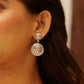 Aadhya Floral Circular Drop Earrings