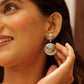 Aadhya Floral Circular Drop Earrings