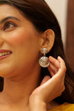 Aadhya Floral Circular Drop Earrings