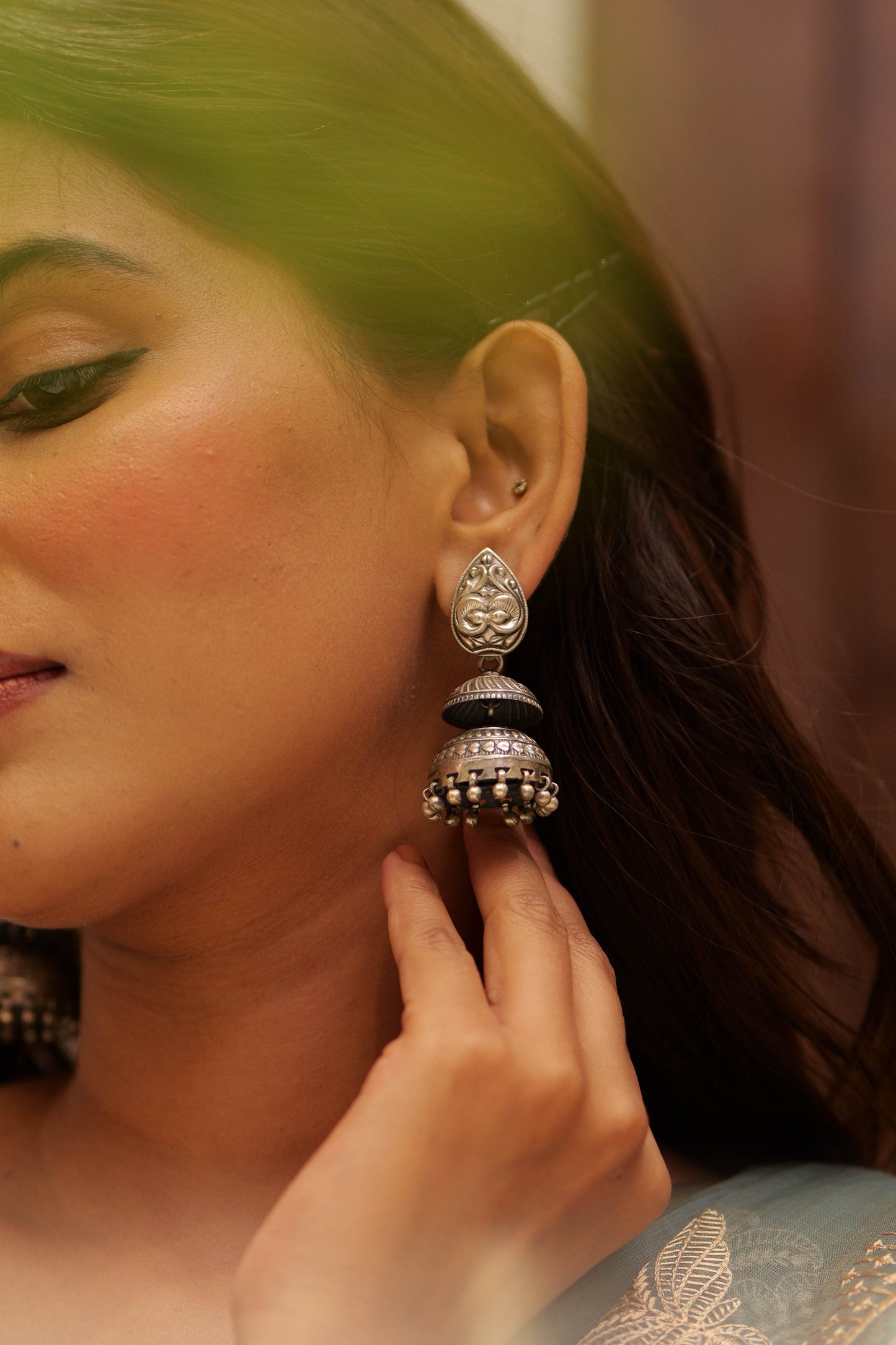 Aadhya Paisley Peacock Jhumka