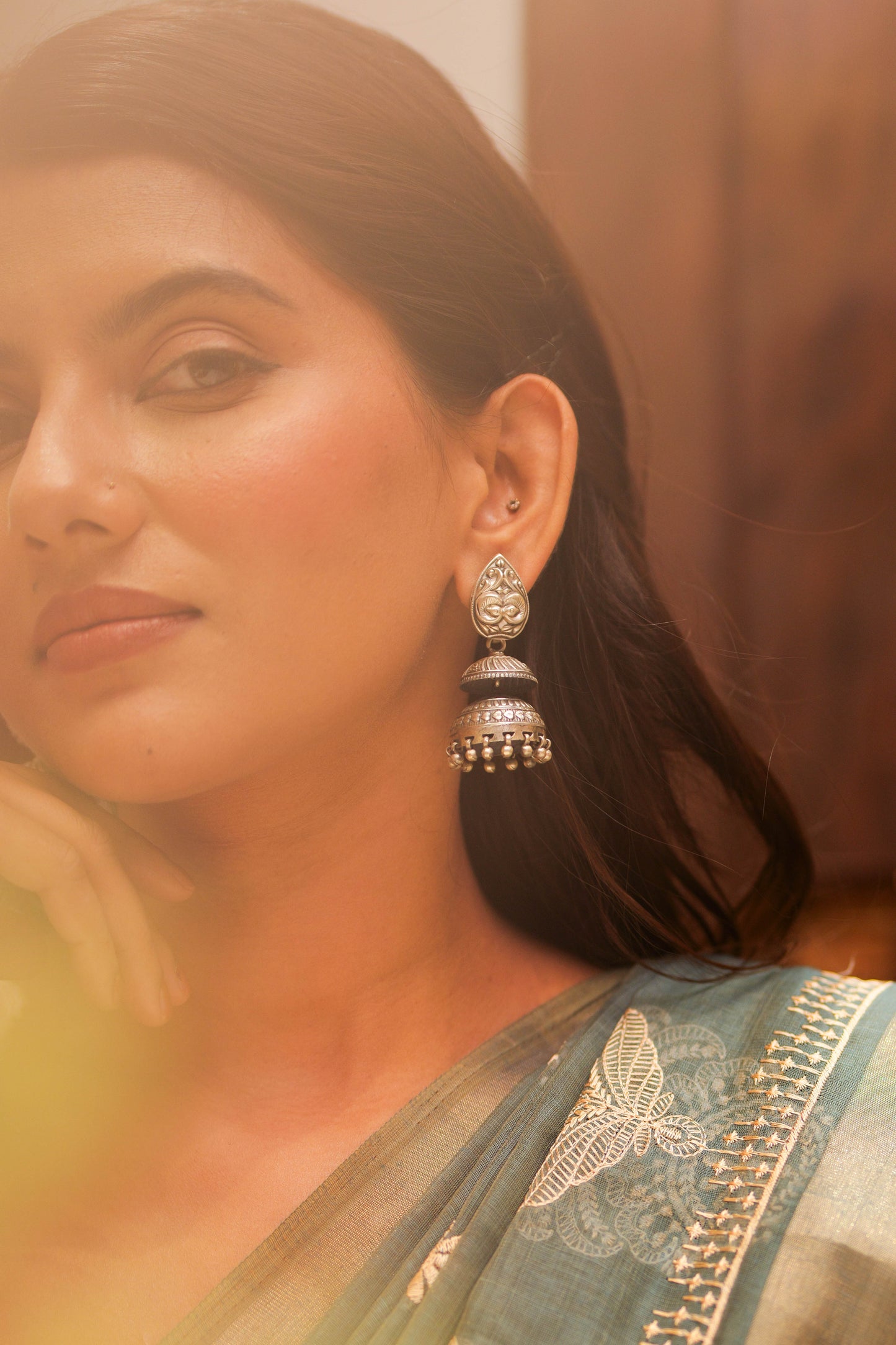 Aadhya Paisley Peacock Jhumka