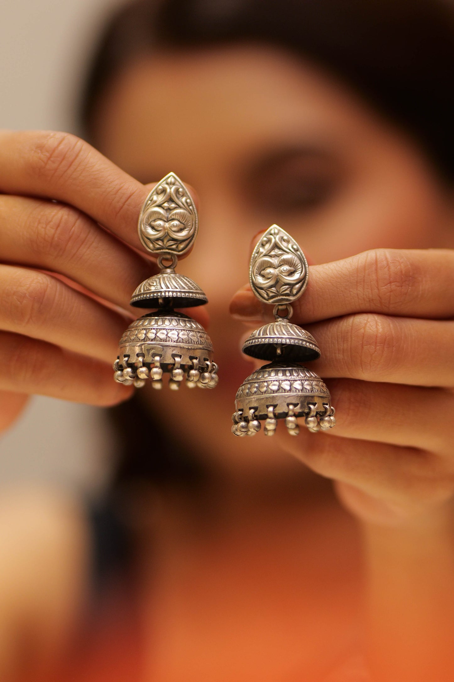 Aadhya Paisley Peacock Jhumka
