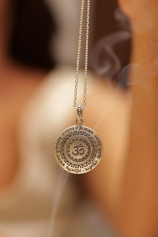 Aadhya Maha Mrityunjaya Om Necklace