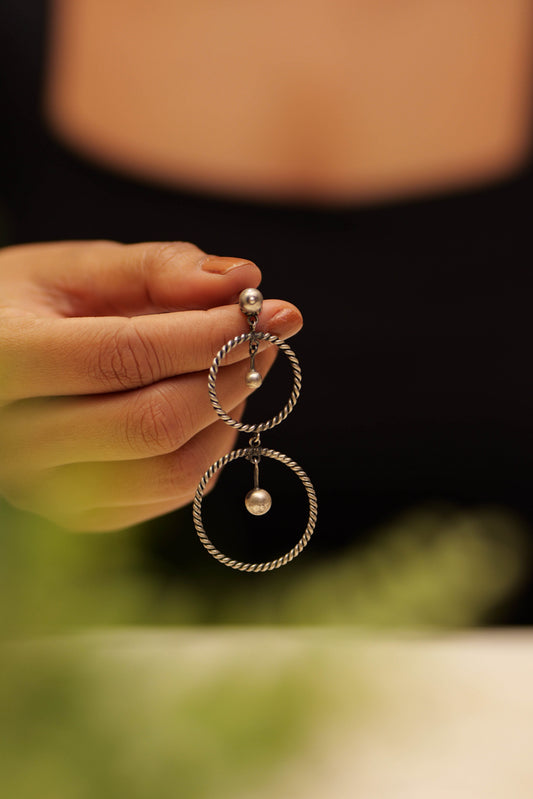 Anaya Dual Hoop Beads Earrings