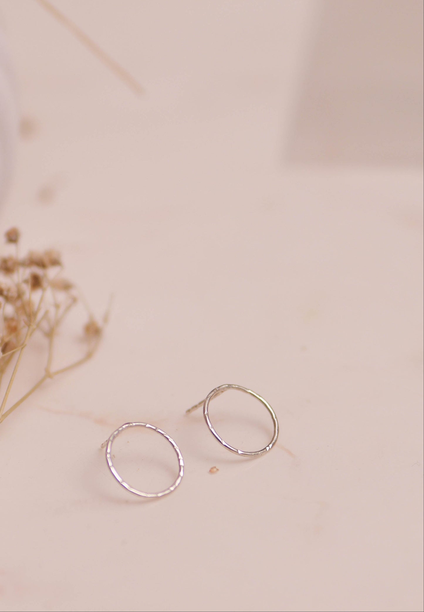 Classic Textured Circle Studs