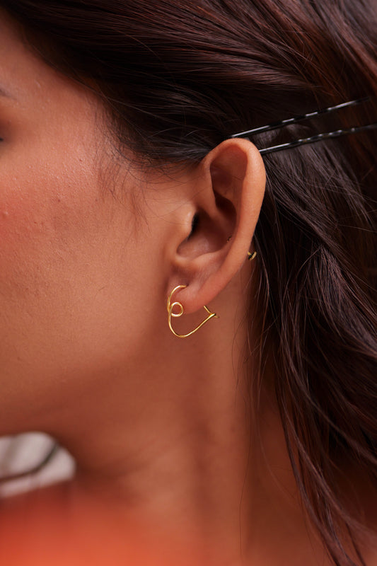 Mishi Heart Hoop Earrings