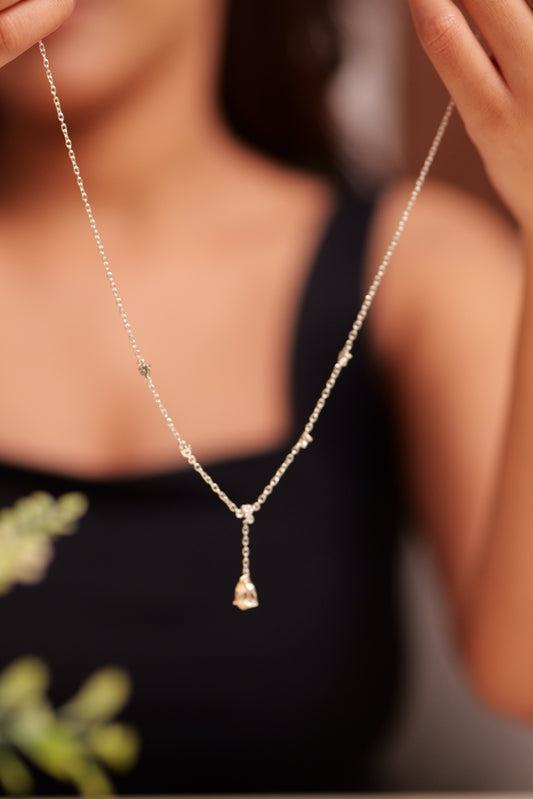 Anaya Solitaire Drop Necklace