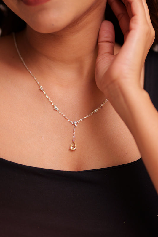 Anaya Solitaire Drop Necklace