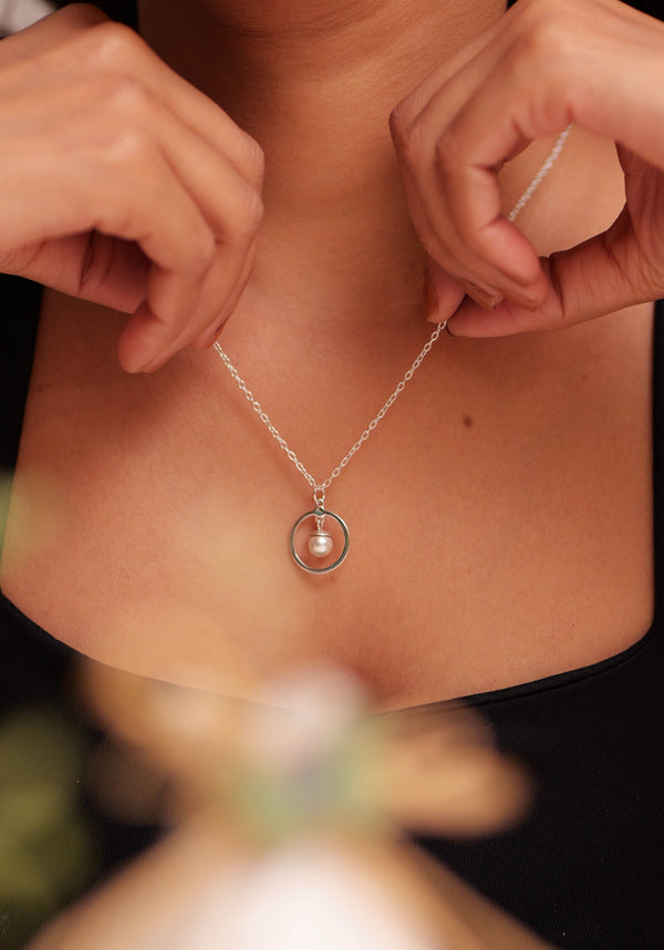Aadhya Pearl Halo Pendant
