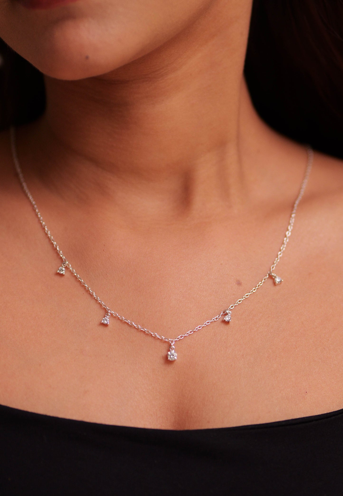 Aadhya Diamond Drop Necklace