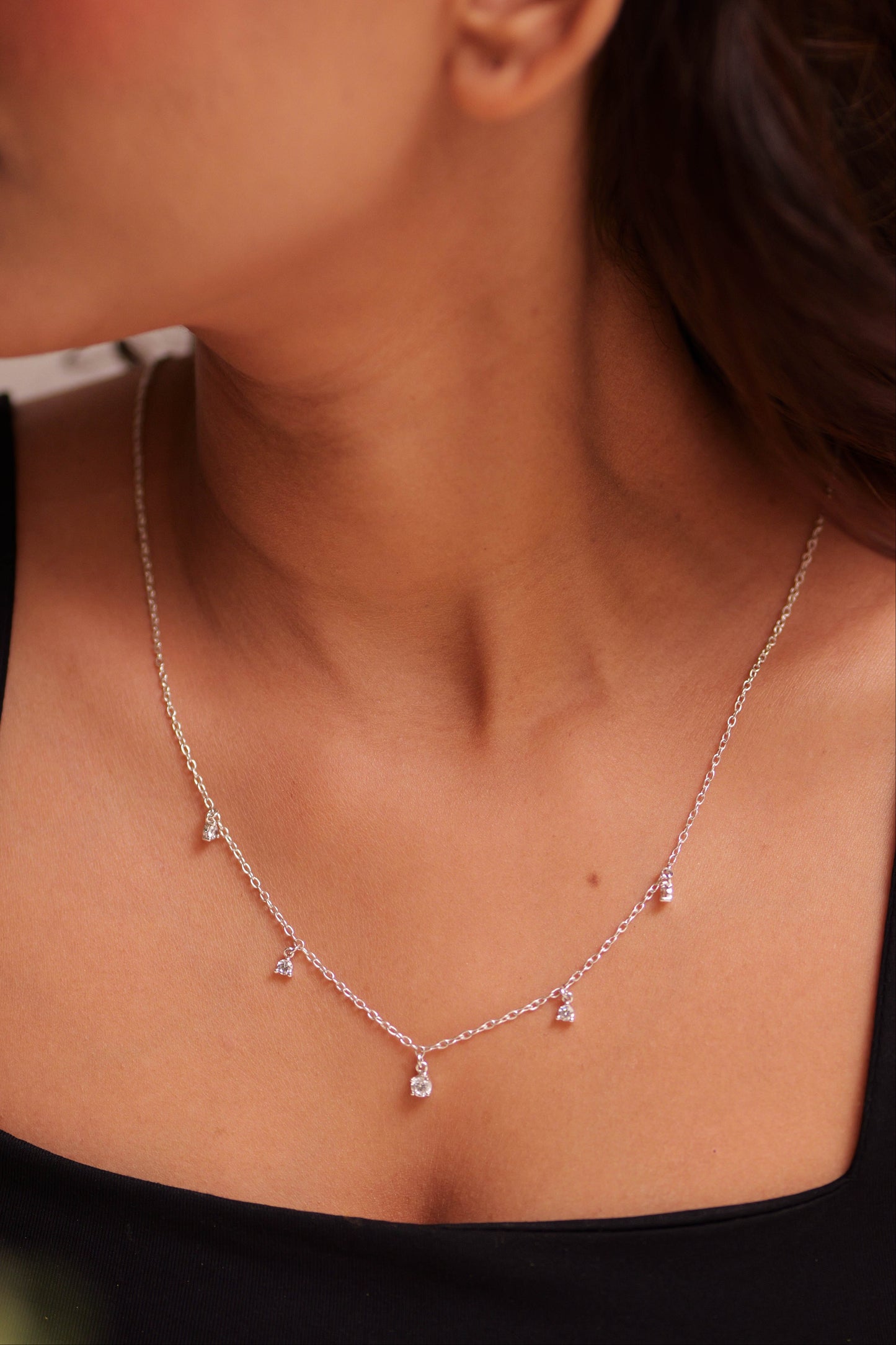 Aadhya Diamond Drop Necklace