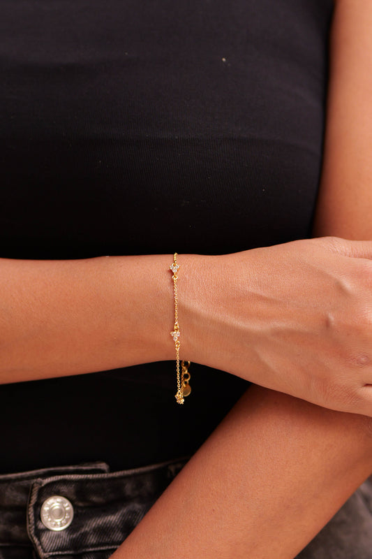 Aadhya Trio Charm Bracelet
