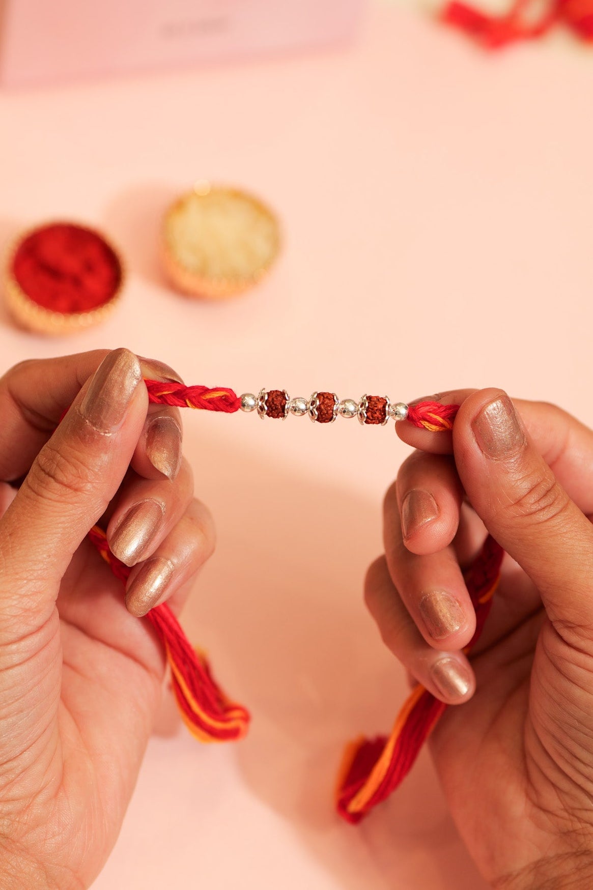 Rudraksha Triple Blessing Rakhi