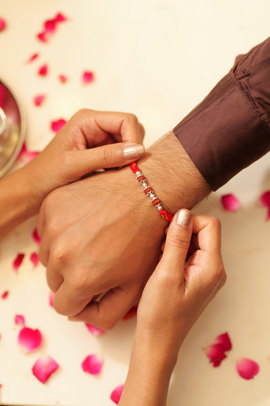 Rudraksha Triple Blessing Rakhi