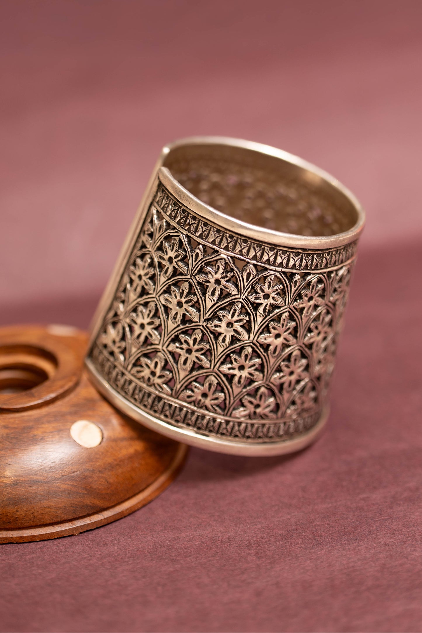 Anokhi Chitai Floral Statement Handcuff