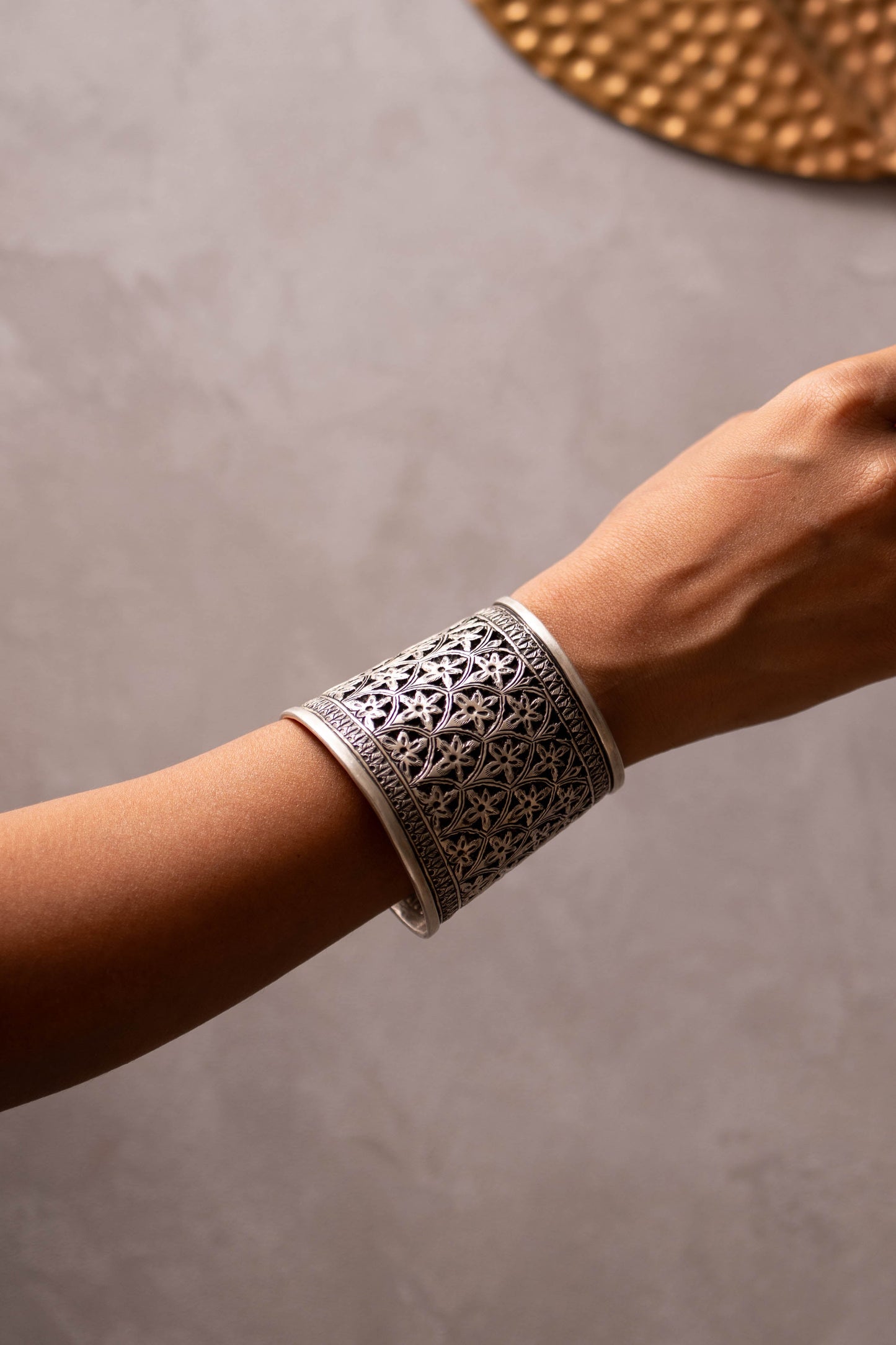Anokhi Chitai Floral Statement Handcuff