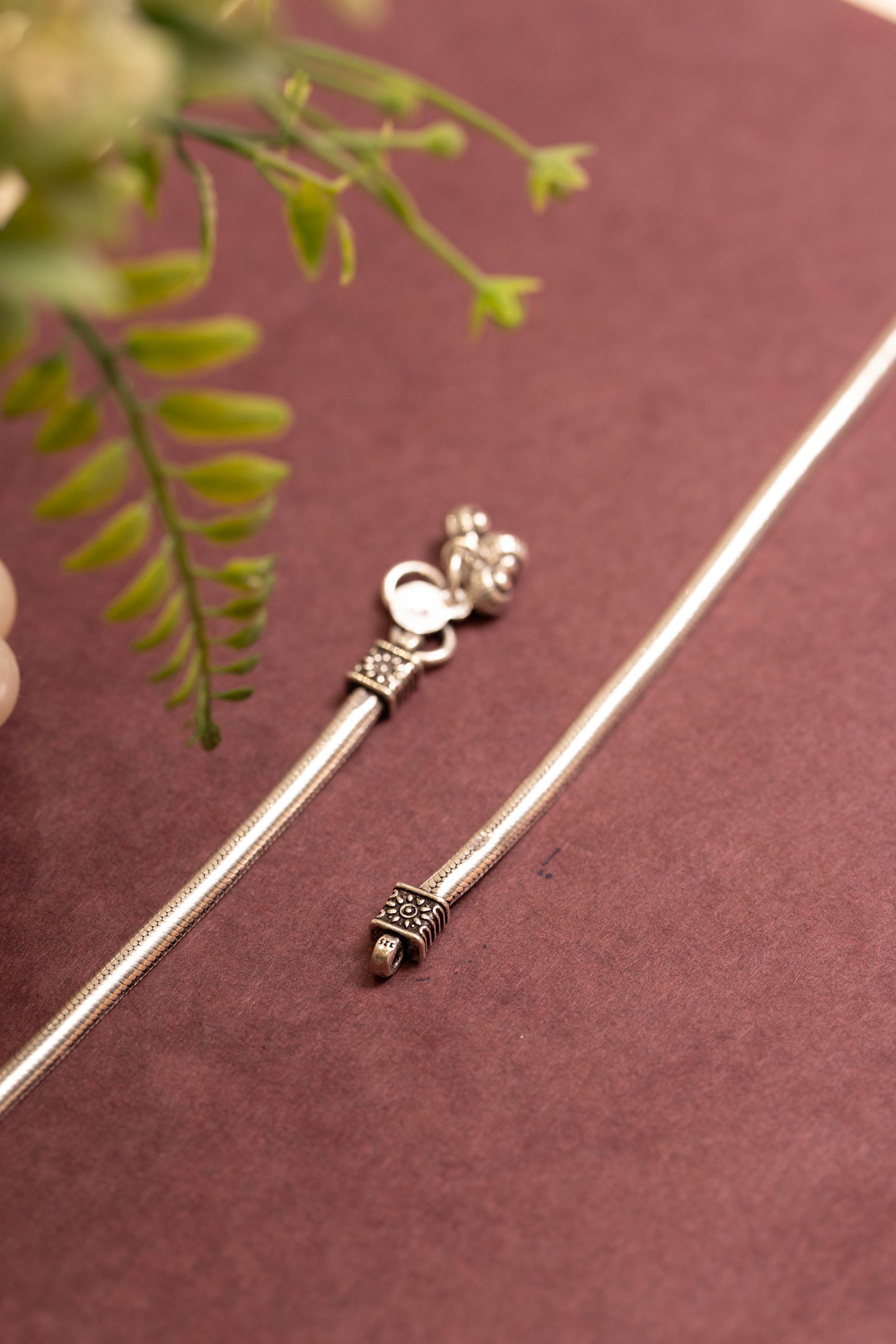 Aadhya Flat Snake Chain Anklet Pair