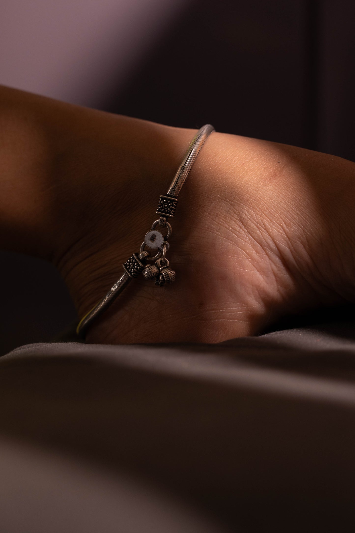 Aadhya Flat Snake Chain Anklet Pair