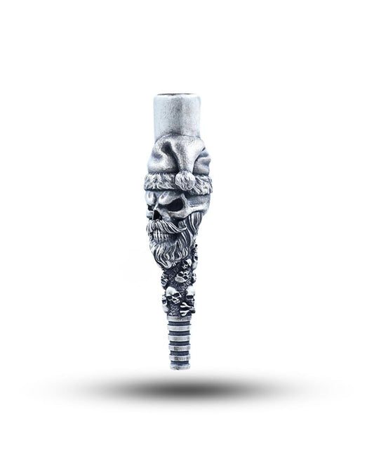 Santa Skull Silver Hookah Mouth Tip Pipe