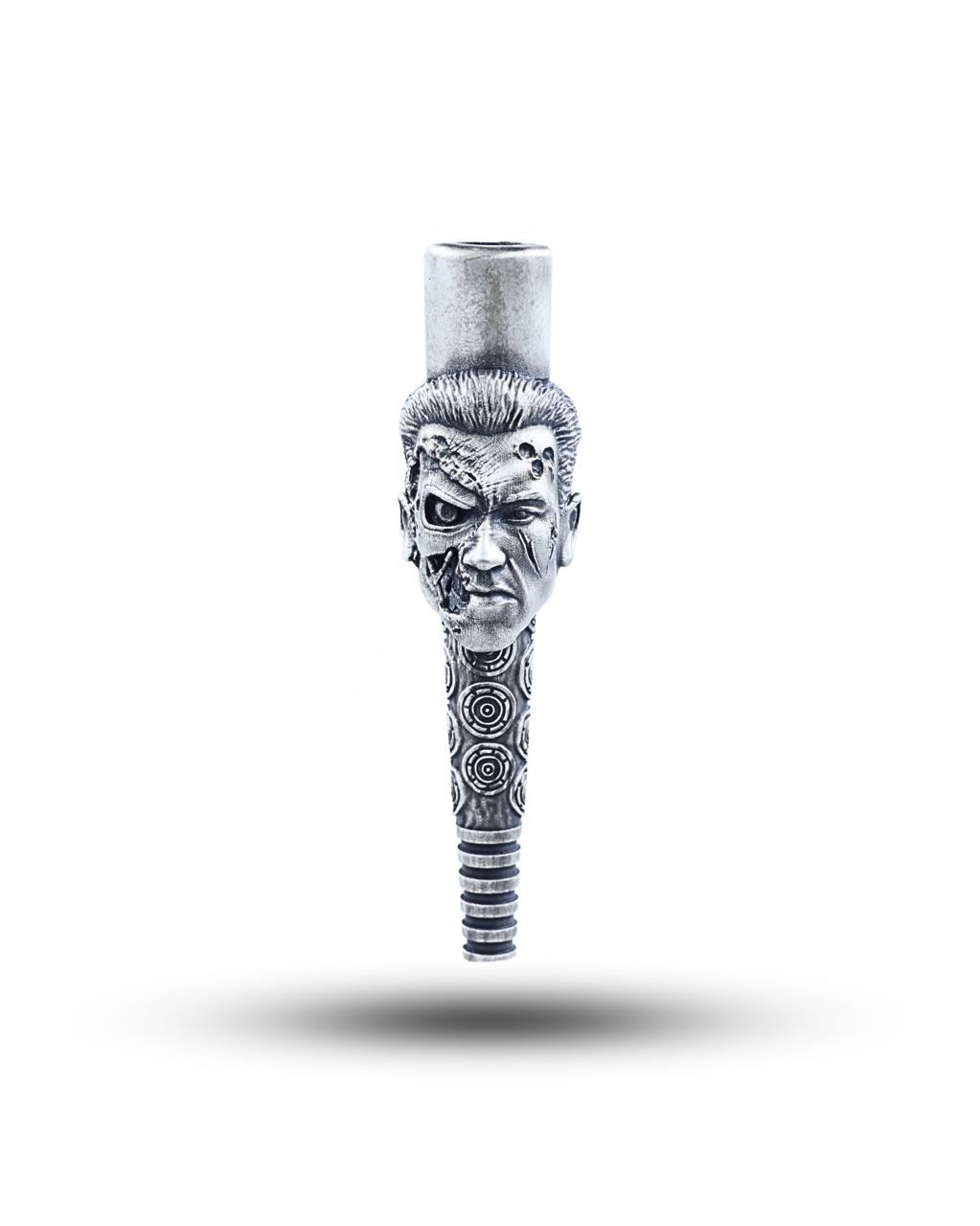 Invictus Luxury Silver Hookah Mouth Tip Pipe